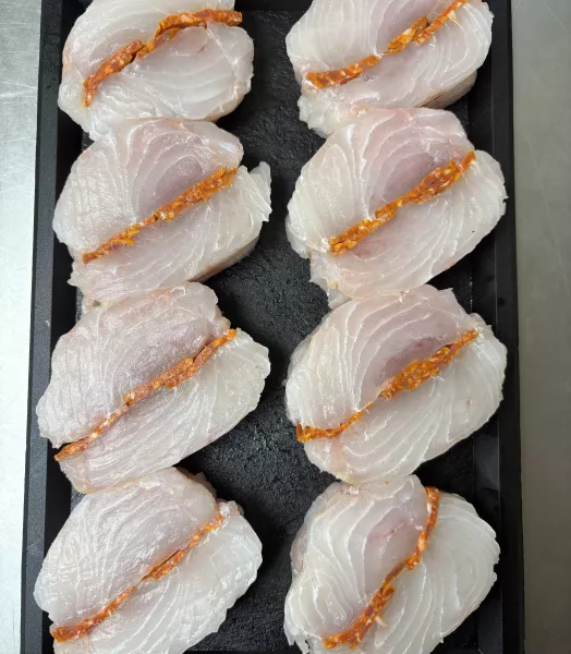 Médaillons merlu & chorizo 3/400g (2 médaillons)